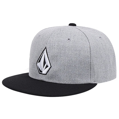 Simple New Flat brimmed Hat With Diamond Embroidery Street Pop Hat Daily Hat Baseball Hat Unisex