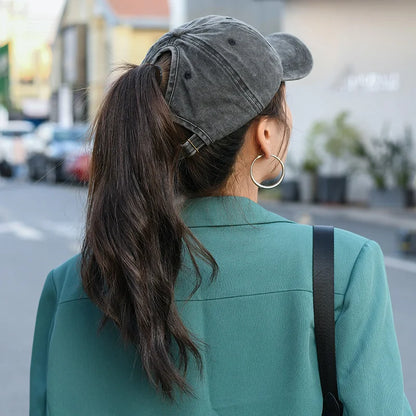Women's Baseball Cap with Ponytail Design Suitable for Outdoor Sports