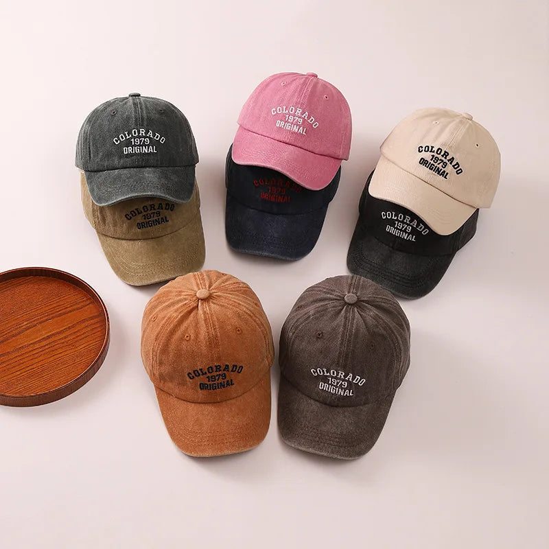 Embroidery Letter Children Baseball Cap Fashion Retro Kids