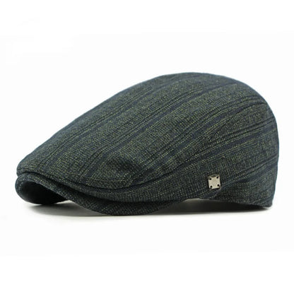 Fashion Retro Newsboy Cap Versatile Adjustable Stripe Berets
