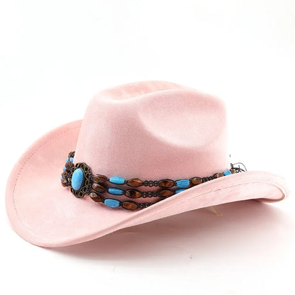 Suede Horse Riding Western Cowboy Hat For Men And Women Outdoor