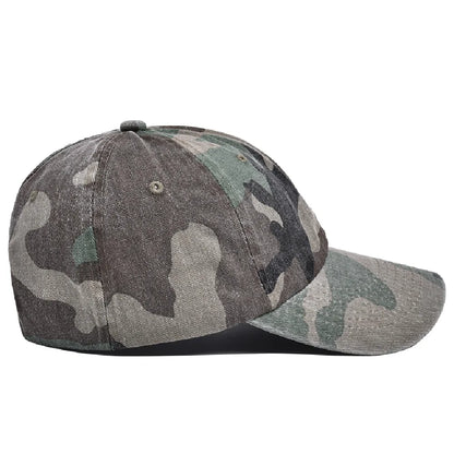 Unisex Hiking Camouflage Tactics Baseball Cap Leaves Jungle Hat Unstructured Panel Soft Top Sun Baseball Cap