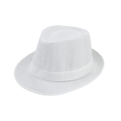 British Linen Men's Jazz Hat Solid Casual Church Beach Hat