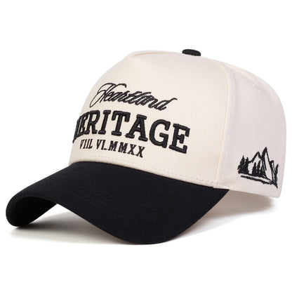 Unisex Heritage Letter Embroidery Baseball Caps Spring Autumn Outdoor