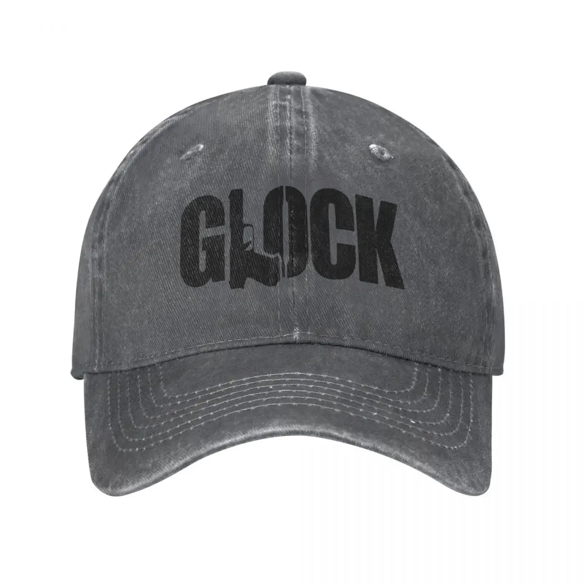 Glock Tactical Shooting Gun Baseball Caps Distressed Denim Snapback Cap