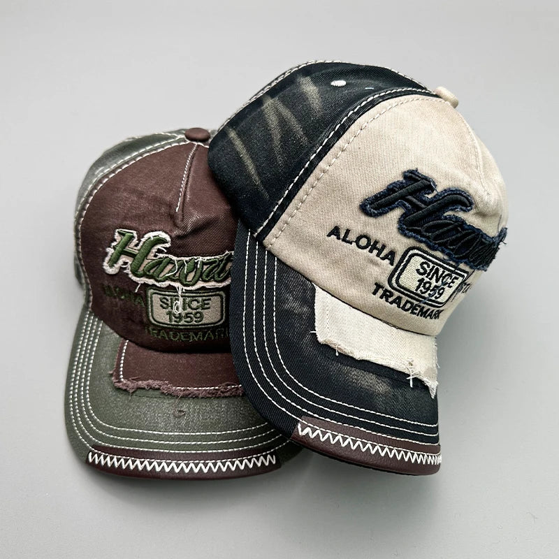 Korean Retro Men Women Baseball Hats Cotton Snapback Caps