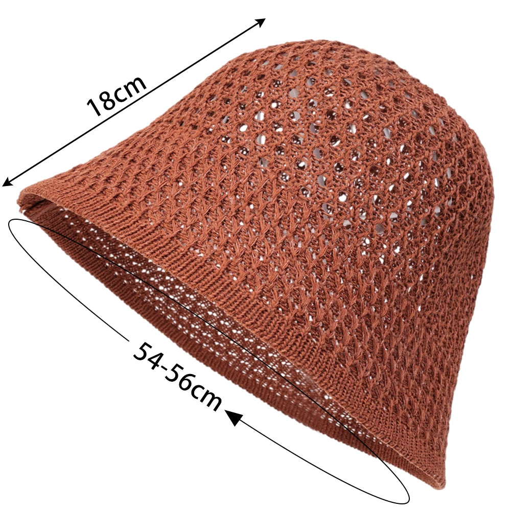 Summer Knitted Breathable Sun Protection And Sunshade Hat