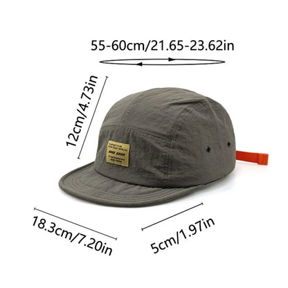 Fashion 5 Panel Baseball Cap Snapback Caps Quick-Drying Flat-Brimmed Hat For Men Women