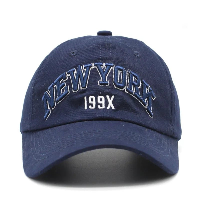 Unisex Cap High Quality Solid Simple New York Letter Baseball Cap Men Women