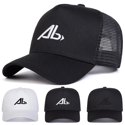 Unisex AB Letter Embroidery Baseball Net Caps