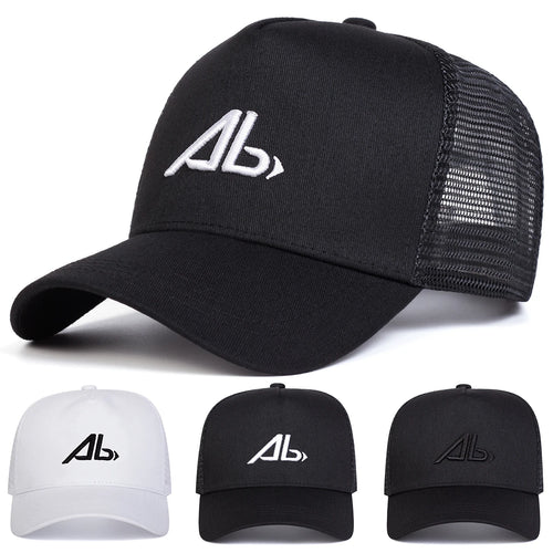 Unisex AB Letter Embroidery Baseball Net Caps