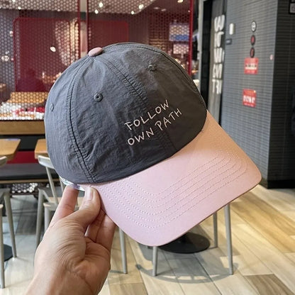 Casual Lightweight Baseball Cap Embroidered Sun Protection Quick Dry Cap Adjustable Sunscreen Cap