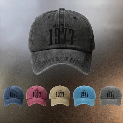 A Vintage 1977 Printed Washed Hat