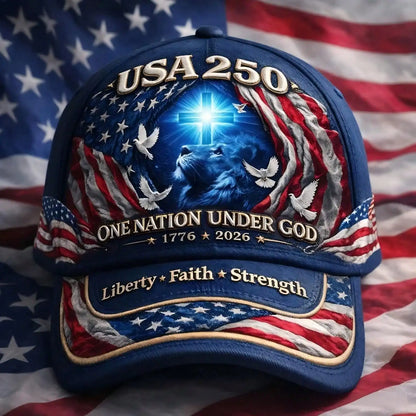 1776-2026 US 250th Anniversary Lion Of Judah Baseball Cap