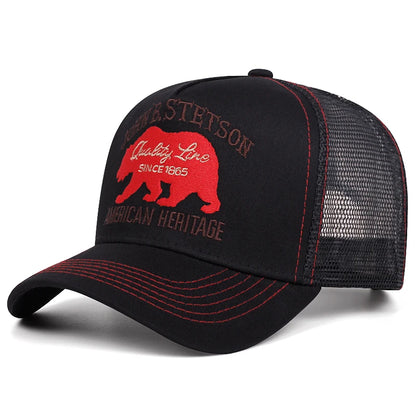 Baseball Hat Stetson Red Bear Truck Hat Outdoor Sports