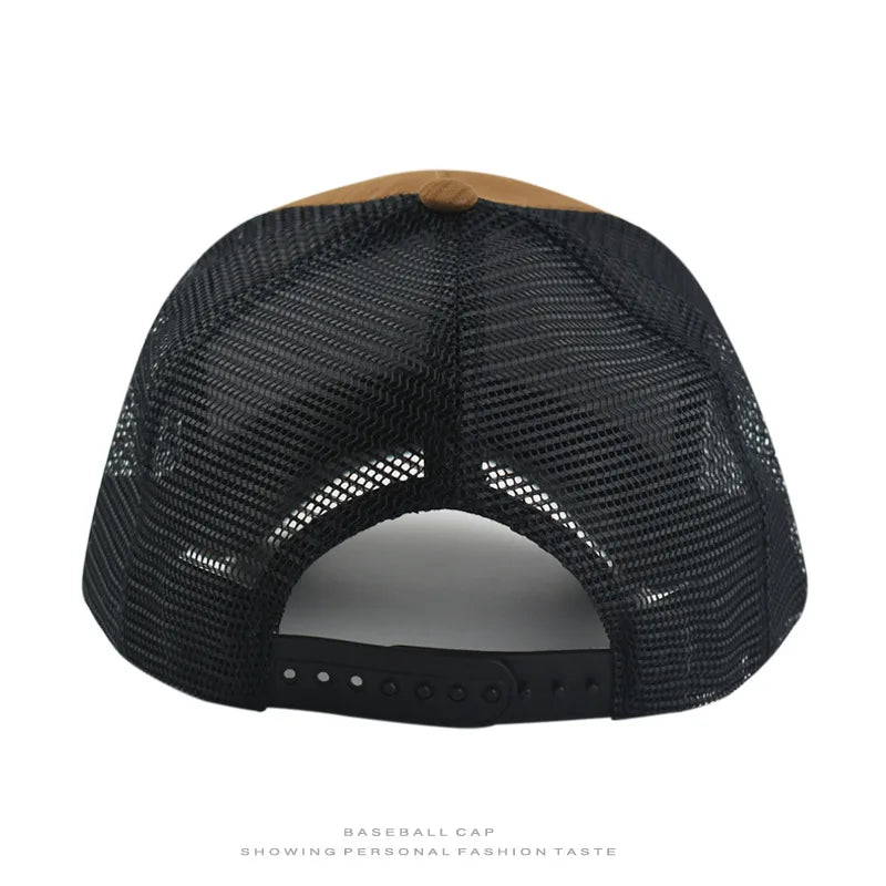 Breathable  Baseball Cap With Eagle Embroidery, Personalized Design, Unisex, Suitable For Daily Casual Outdoor Use, Sunshade Mesh Cap