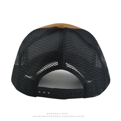 Breathable  Baseball Cap With Eagle Embroidery, Personalized Design, Unisex, Suitable For Daily Casual Outdoor Use, Sunshade Mesh Cap