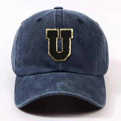Fashionable 26 Letter Stick Label Hip-Hop Baseball Cap Hat for Men and Women