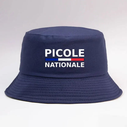 Summer Picole Nationale Reversible Bucket Hats Men Women Cotton Fisherman Cap