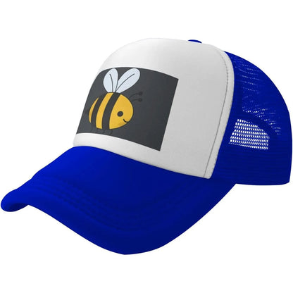 Cute Cartoon Bee Trucker Hat Unisex Polyester Mesh Baseball Cap