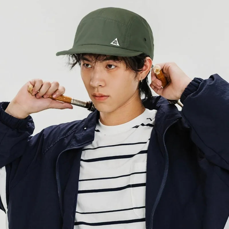 5 Panel Short Brim Quick-drying Golf Baseball Caps Men's