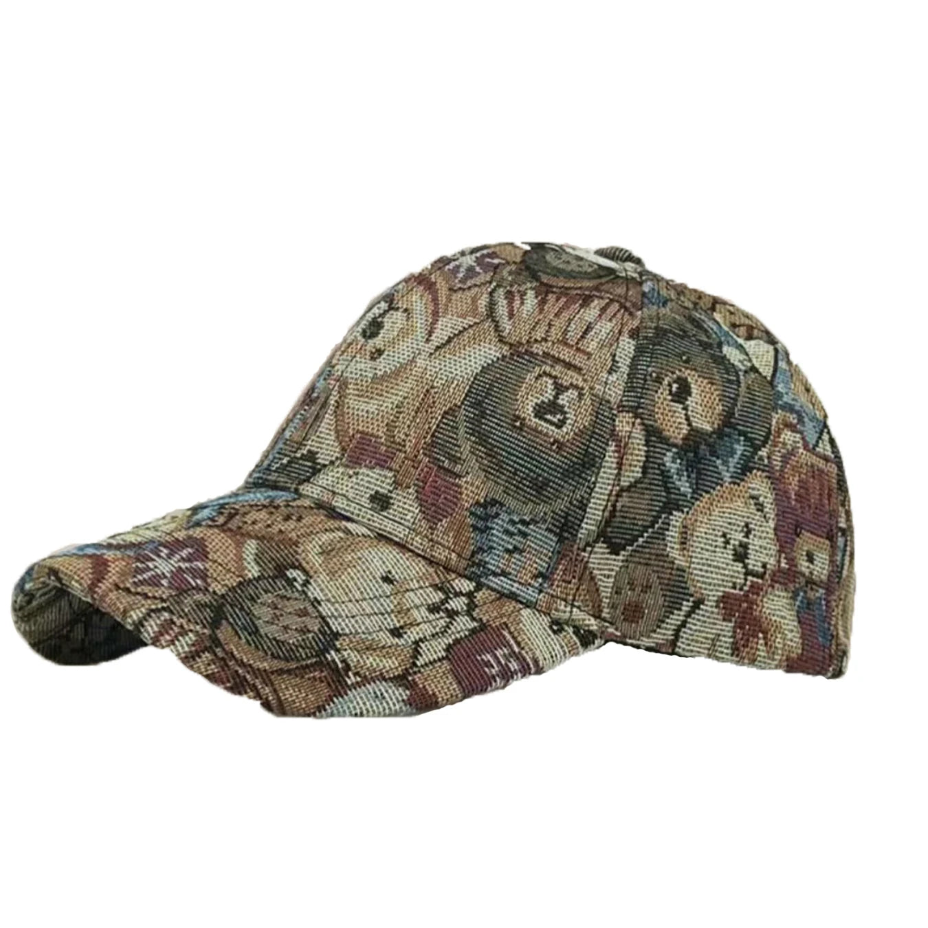 Fashion Trend Full Print Cartoon Cute Bear Baseball Cap