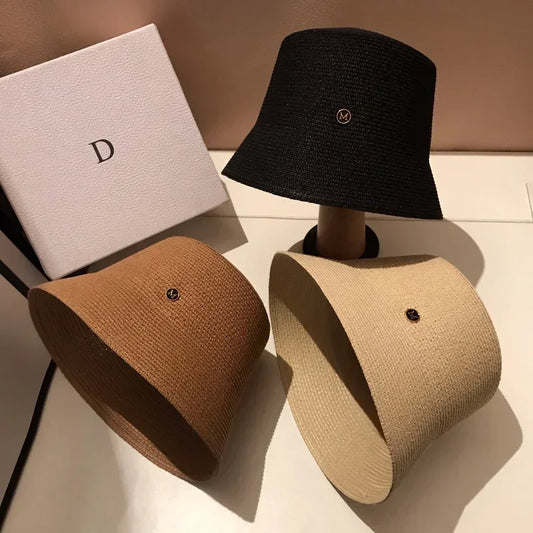 Sun Hat Women Luxury Simple Bucket Hats Panama