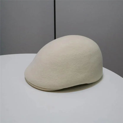Thick Wool Felt Classic Forward Cap Women Leisure Visors Hat