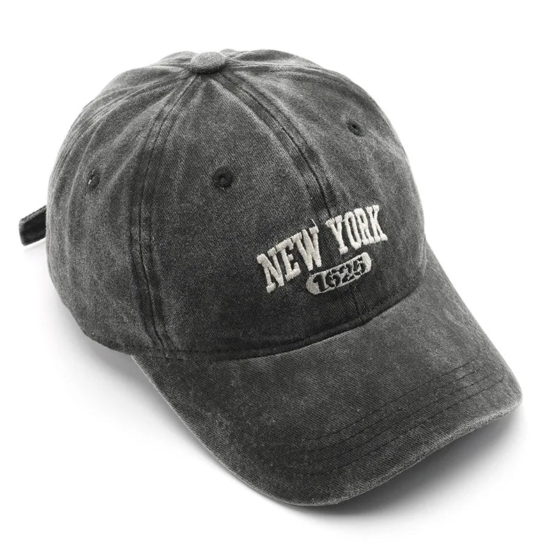 Retro New York Embroidery Baseball Hat for Men Women Vintage