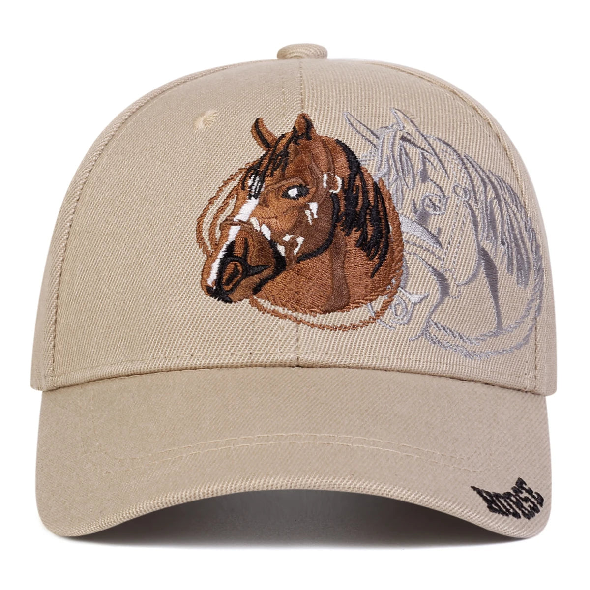 Unisex Horse Embroidery Baseball Caps Spring Autumn Outdoor Adjustable