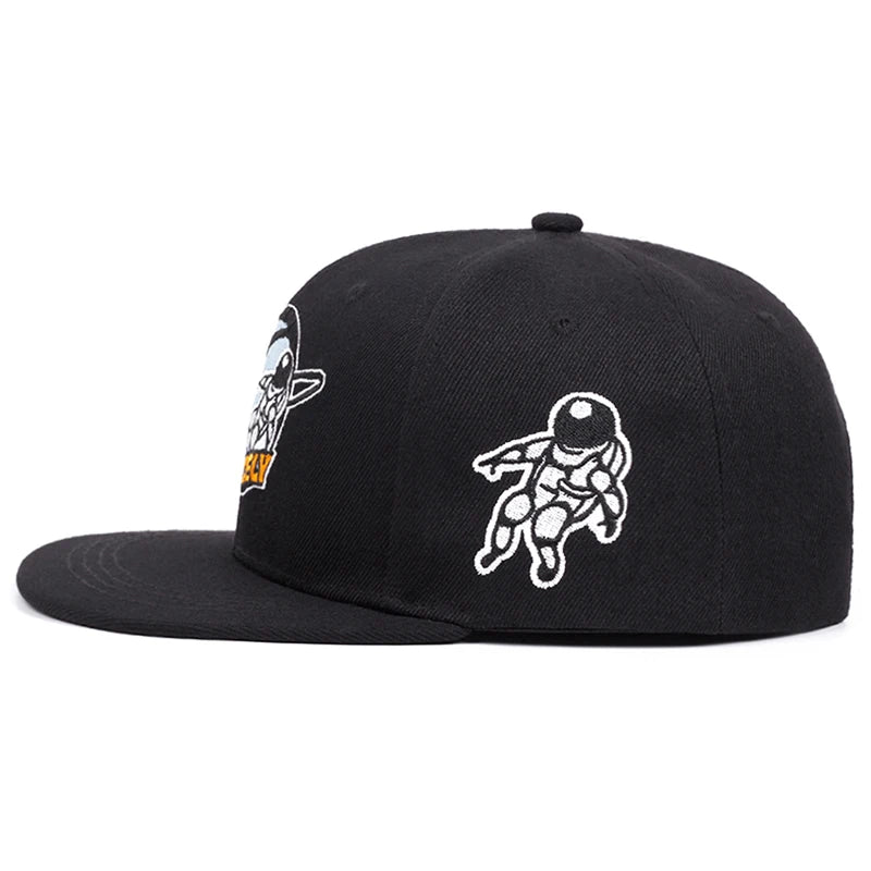 Snapback Hat Astronaut Embroidered Flat Edge Hat Street Hip Hop Hat