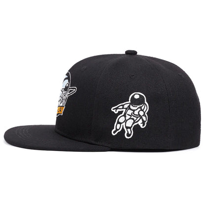 Snapback Hat Astronaut Embroidered Flat Edge Hat Street Hip Hop Hat