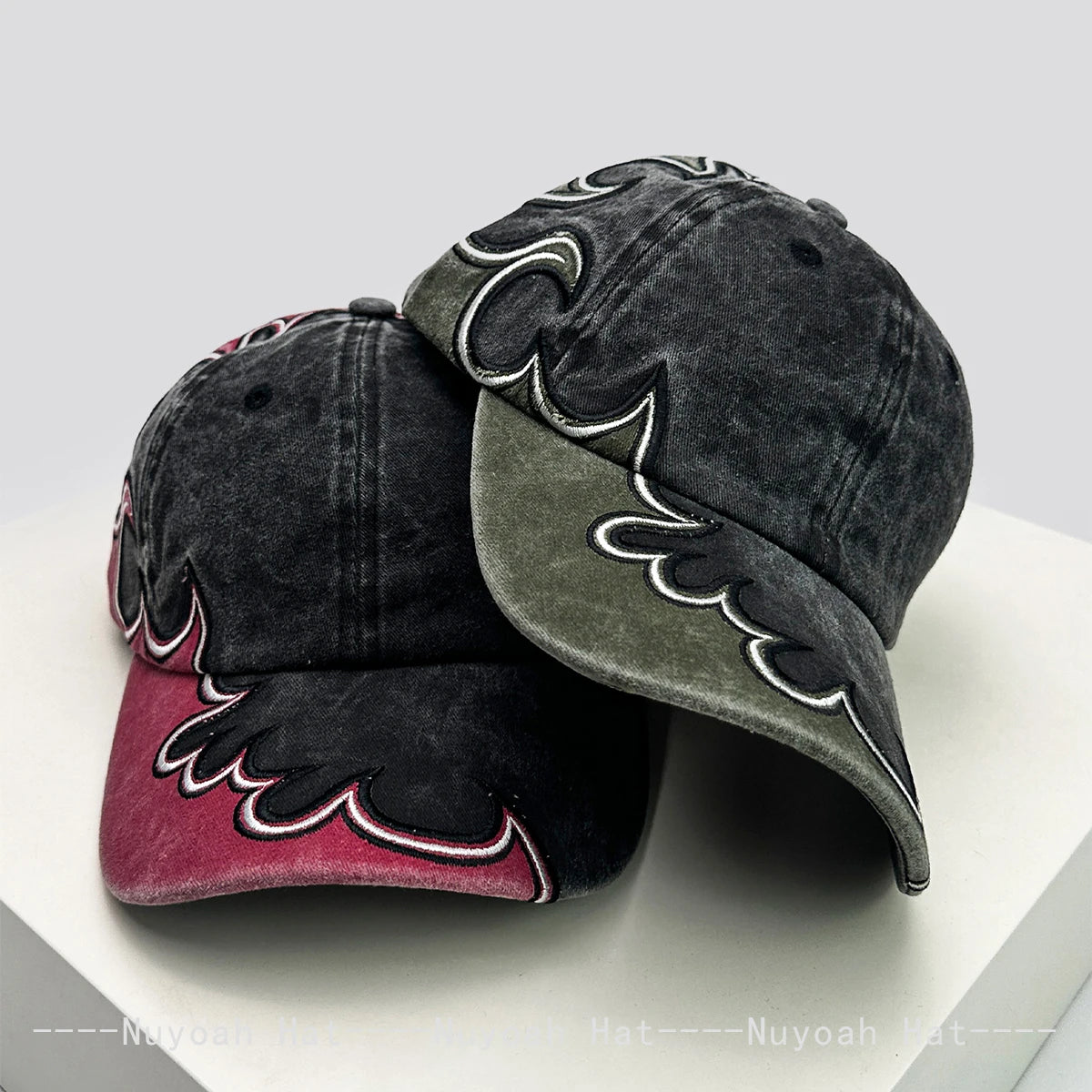 New Men Women American Street Embroidered Flame Baseball Hats