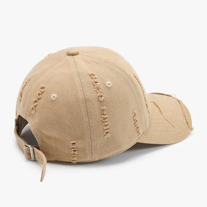 Distressed Washed Baseball Cap For Women