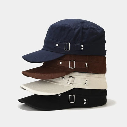 Men Vintage Army Denim Baseball Cap Cotton Cadet Hat
