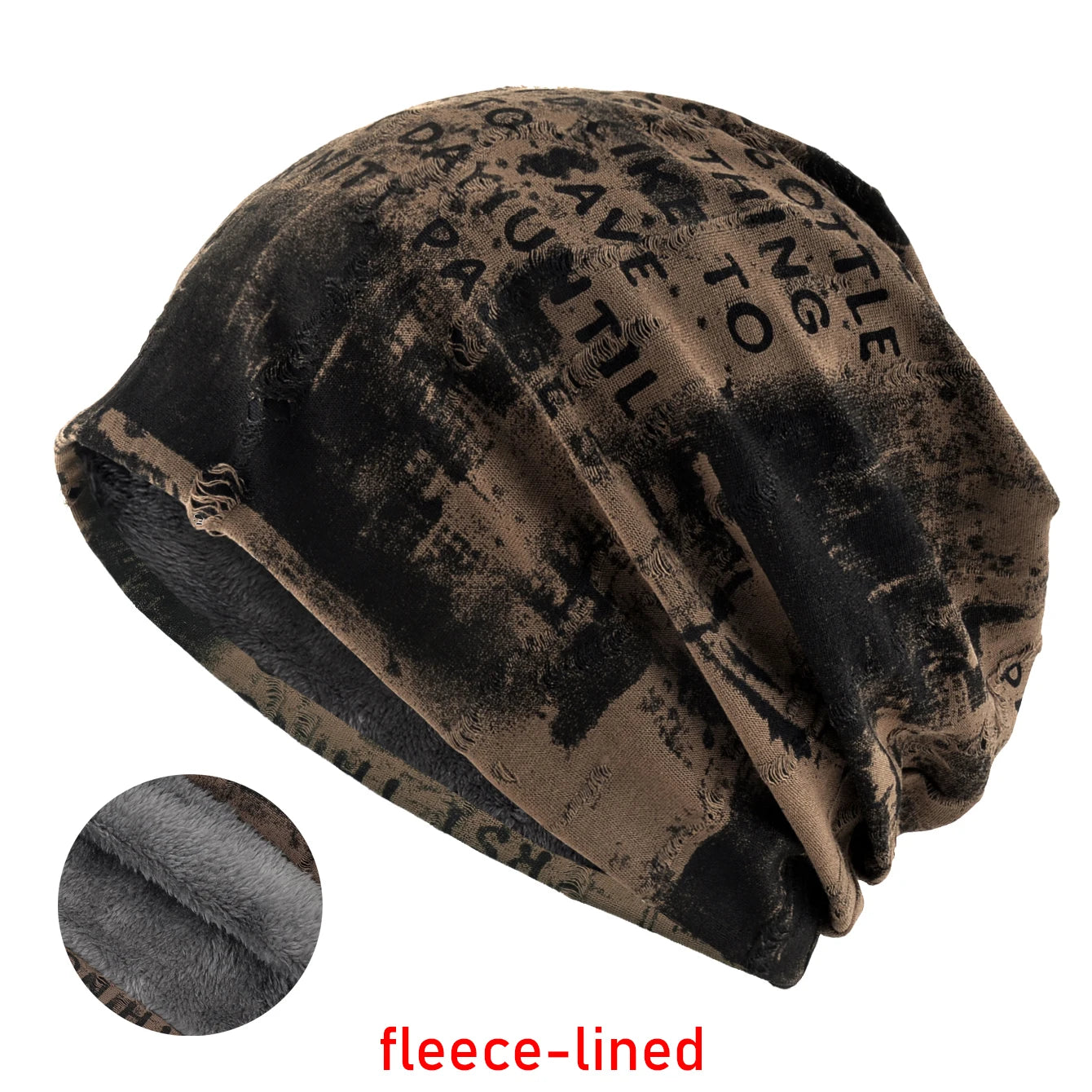 Letter Print Beanie Hat For Women Men Vintage