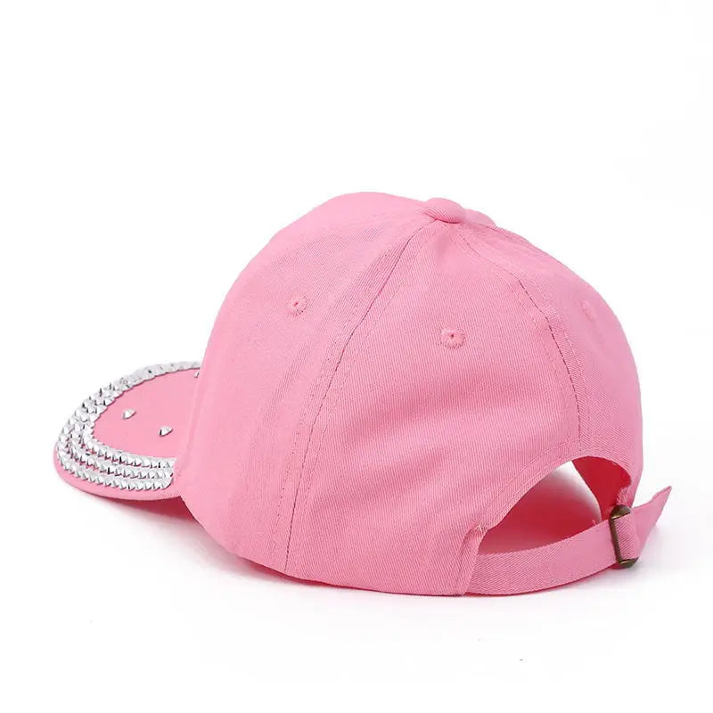 Crown-Shaped Diamond-Studded Women's Baseball Cap