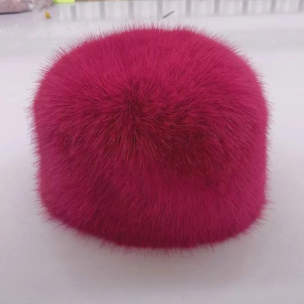 Imitation Fur Hat Women Warm Snow Ski Cap