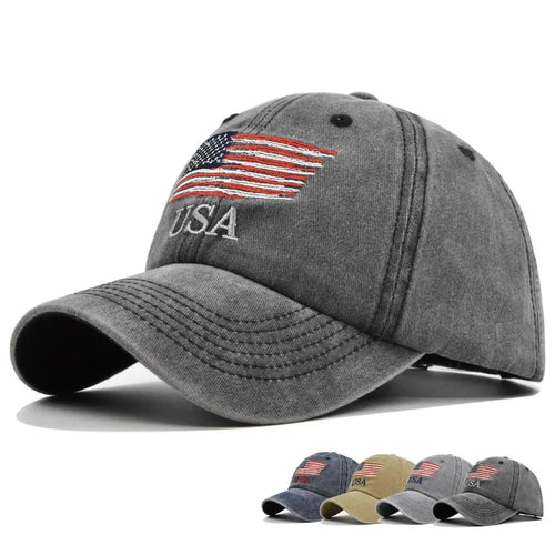 Unisex Tactical Military Baseball Cap Fashion Cotton USA American Flag