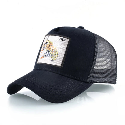 Fashion Unisex Baseball Cap With Embroidery With Bee Patch Men's