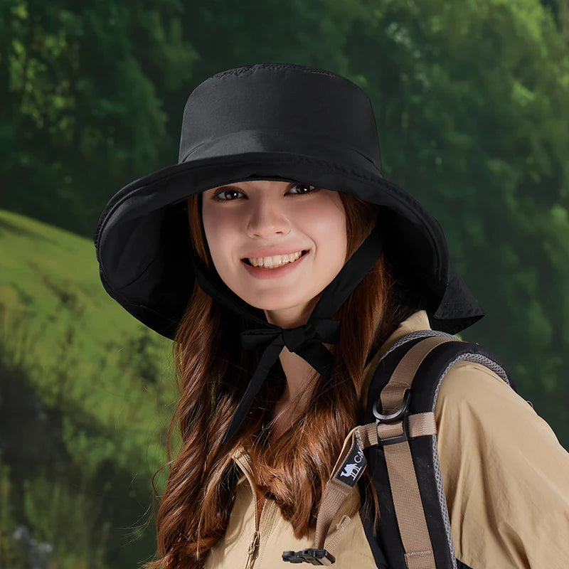 Spring Summer Outdoor Double Large Roof Sunscreen Hat