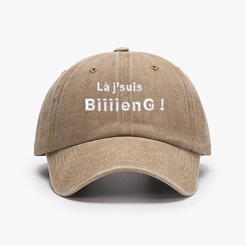 Fashion Brand Embroidery France Biiiieng Soft Men Baseball Caps