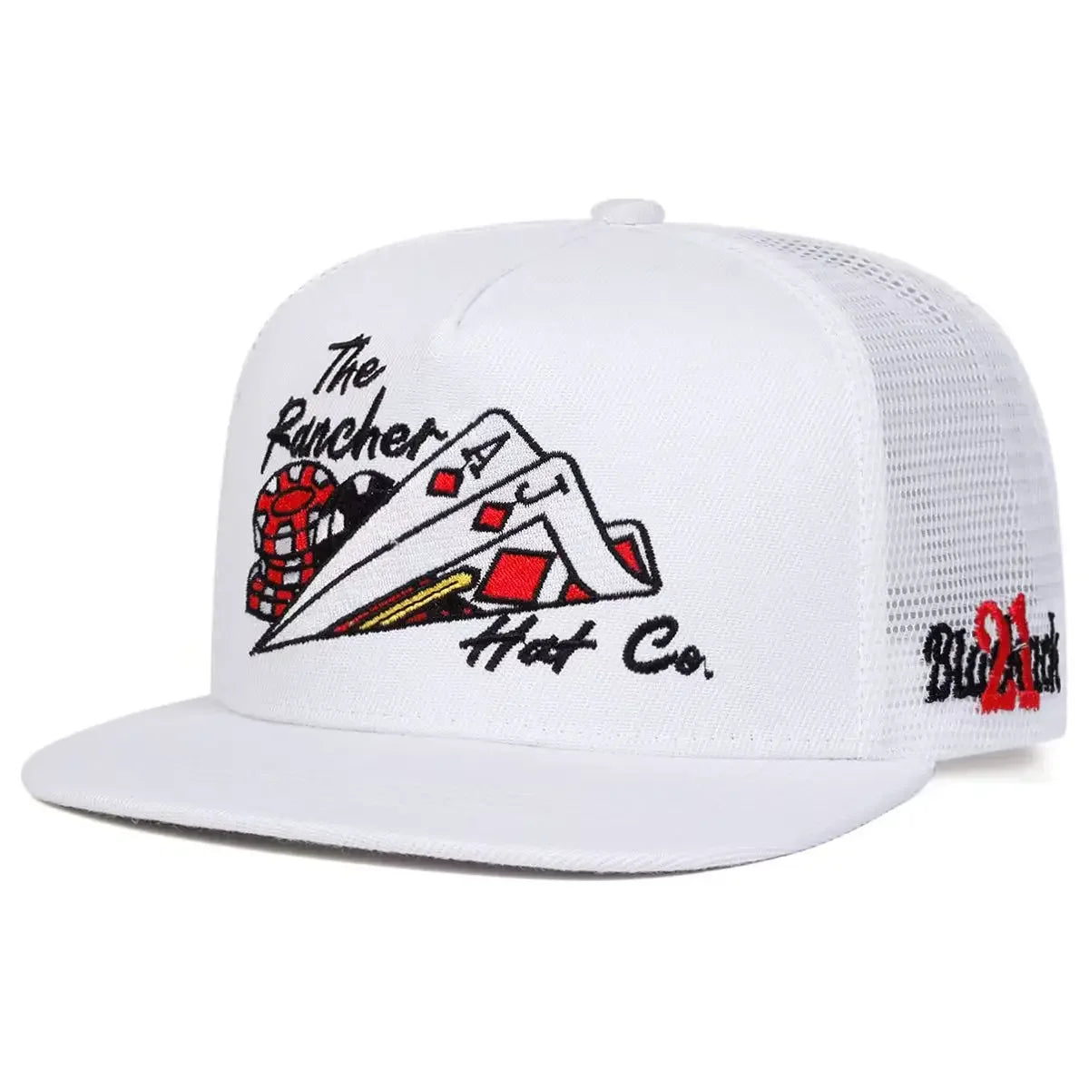 Unisex Poker Embroidery Hip Hop Net Hats Adjustable Casual Snapback Baseball Caps Outdoor Sunscreen Hat