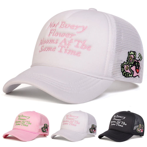 Unisex Not Every Letter Embroidery Baseball Net Caps Hip Hop Cap Spring Summer