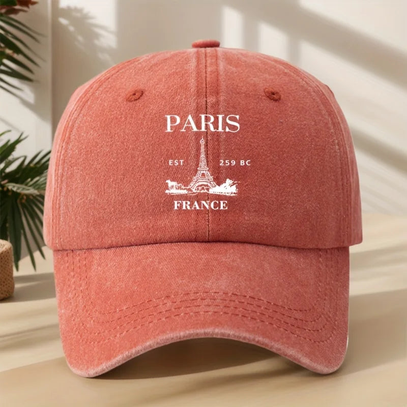Eiffel Tower Print Baseball Cap