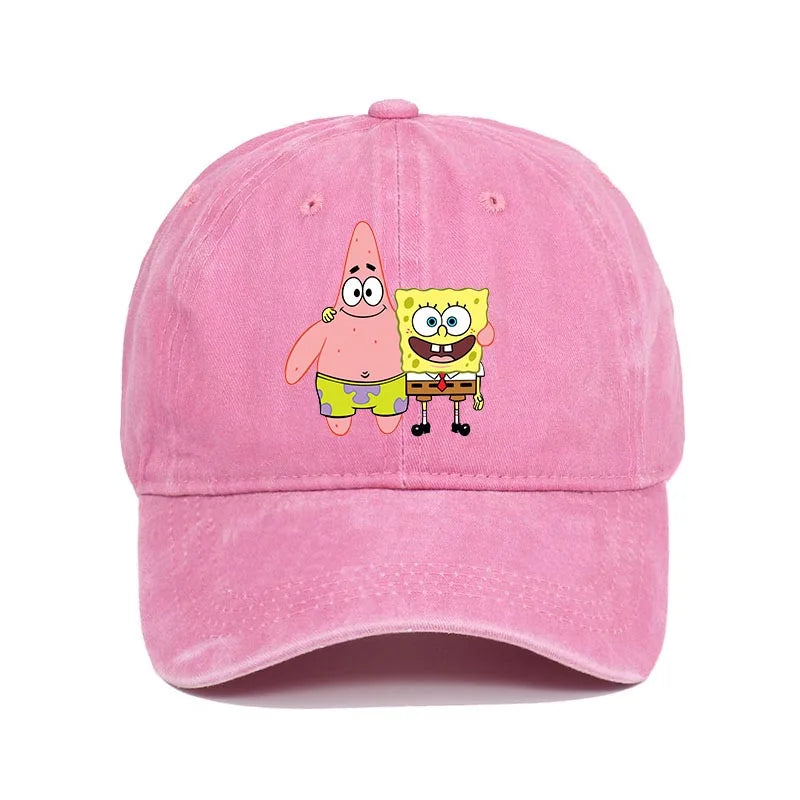 Fashion Cute SpongeBobs Baseball Cap Movie Cartoon Role Adult Men Women