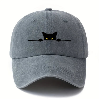 Retro Cartoon Cat Printed Baseball Cap for Men and Women Outdoor Activities