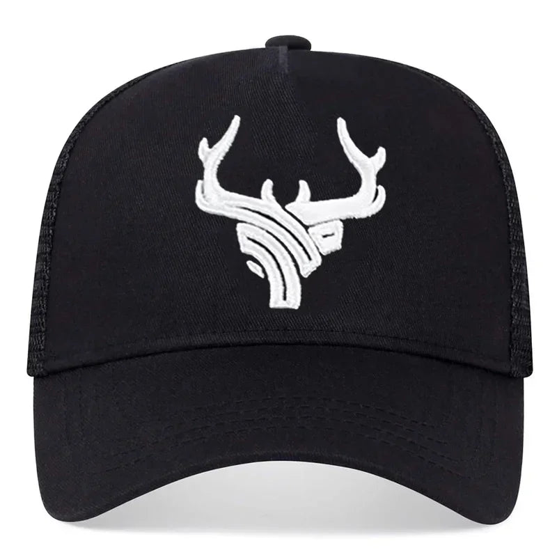 Unisex Antler Embroidered Baseball Cap Men Women Summer