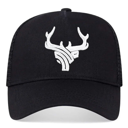 Unisex Antler Embroidered Baseball Cap Men Women Summer