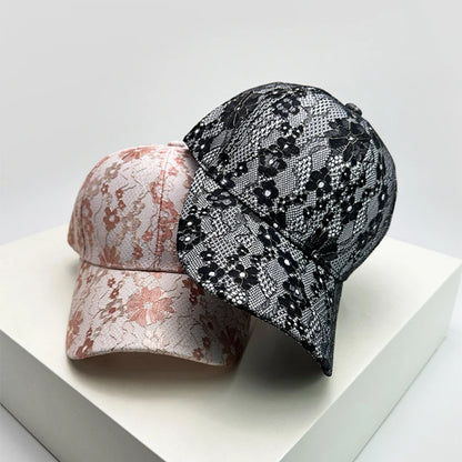 New Women Korean Lace Flower Baseball Hats